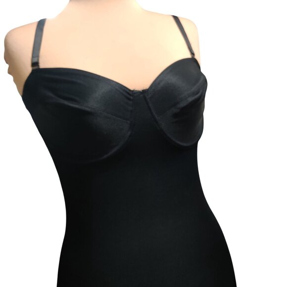 Shapewear slip 38C womens black firm control underwire vintage Nancy Ganz 08322 - Picture 2 of 12